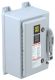 Safety switch, heavy duty, non fusible, 100A, 3 pole, 100hp, 600VAC/DC, NEMA 4X, fiberglass reinforced polyester