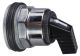 Head for selector switch, Harmony 9001K, metal, long handle, black, 30mm, 3 positions, return both sides to center
