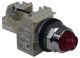 Push to test pilot light, Harmony 9001K, metal, polycarbonate, fresnel lens, red, 30mm, 110...120V