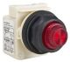 Pilot light, Harmony 9001SK, plastic, polycarbonate, fresnel lens, red, 30mm, LED red, 120V