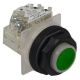 Push-button, Harmony 9001SK, plastic, projecting, green, 30mm, spring return, 1 C/O