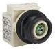 Push-to-test pilot light head, Harmony 9001SK, plastic, without cap, 30mm, LED green, 120V
