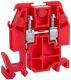 Terminal block, Linergy, box lug connector, red colored block, 30A, 600V