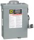 Safety switch, general duty, fusible, 30A, 2 pole, 7.5hp, 240VAC, NEMA 3R, bolt on provision, neutral factory installed