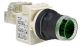 Illuminated push-button, Harmony 9001SK, plastic, projecting, green, 30mm, spring return, LED green, 120V, 1 C/O